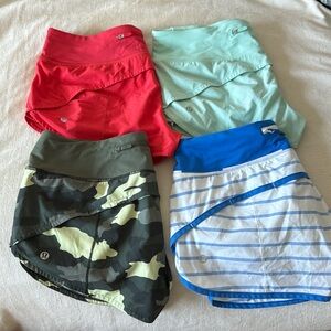 Lululemon speed shorts size 6